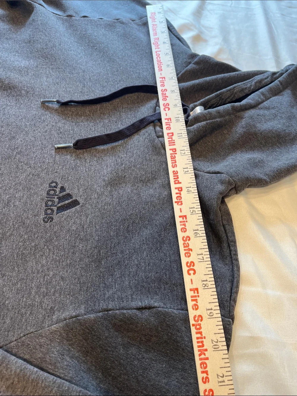 Adidas Mens XLT Gray Pullover Hoodie Extra Large‎ Tall Logo Sweatshirt